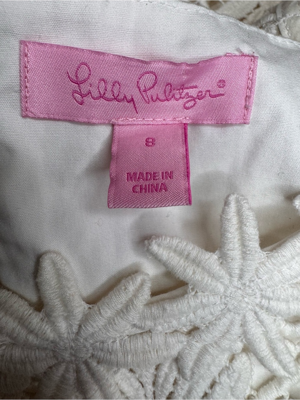 SOLD Lilly Pulitzer Breakers Resort White Mini Dress 8 Lace Top Sleeveless Shift - Picture 6 of 8